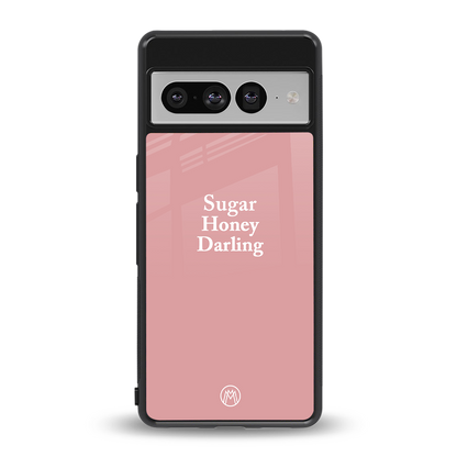 suger honey darling back phone cover | glass case for google pixel 7 pro
