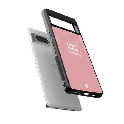 suger honey darling back phone cover | glass case for google pixel 7 pro