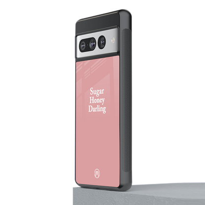 suger honey darling back phone cover | glass case for google pixel 7 pro