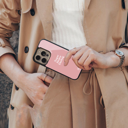 suger honey darling back phone cover | glass case for iphone 16