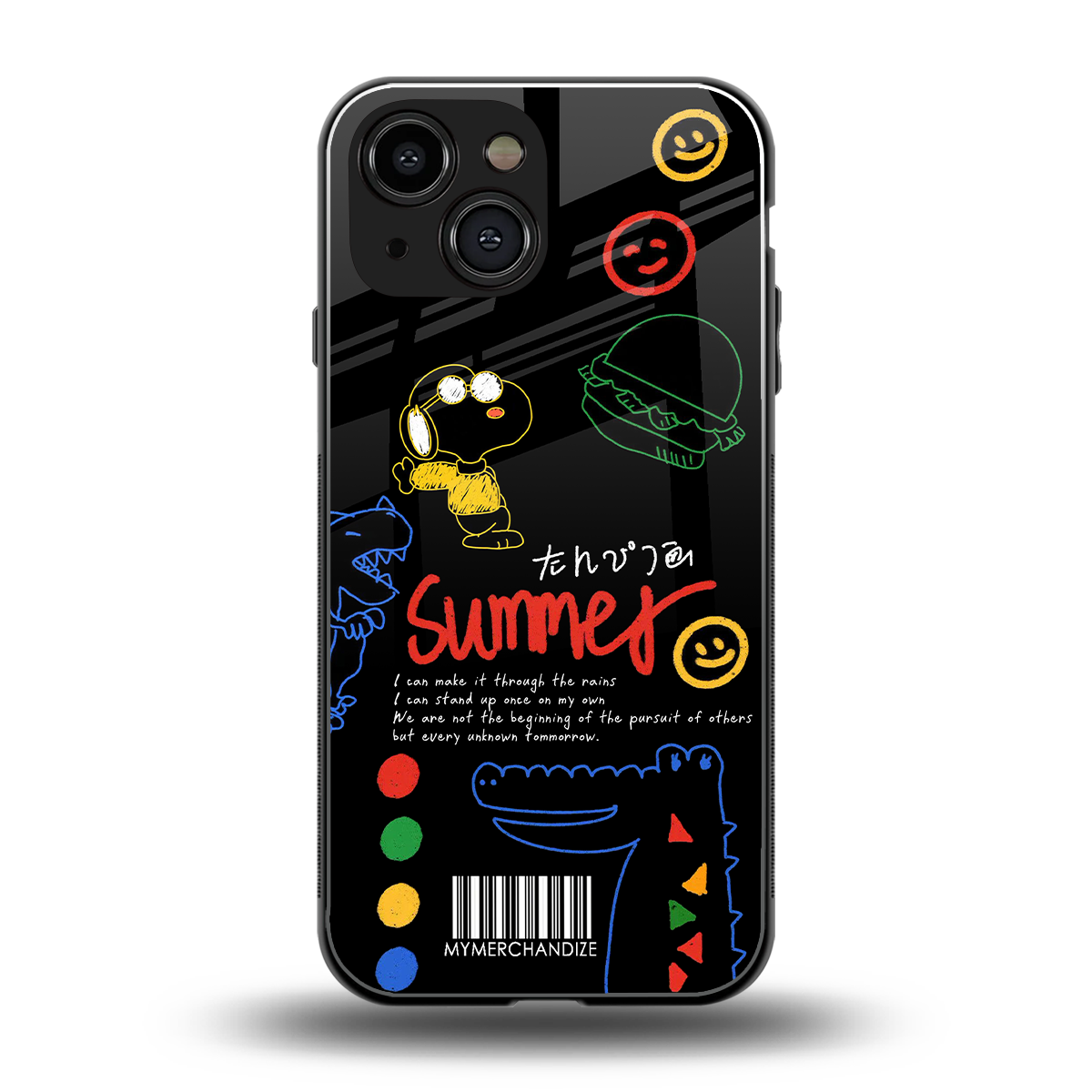summer motivation back phone cover | glass case for iphone 13 mini