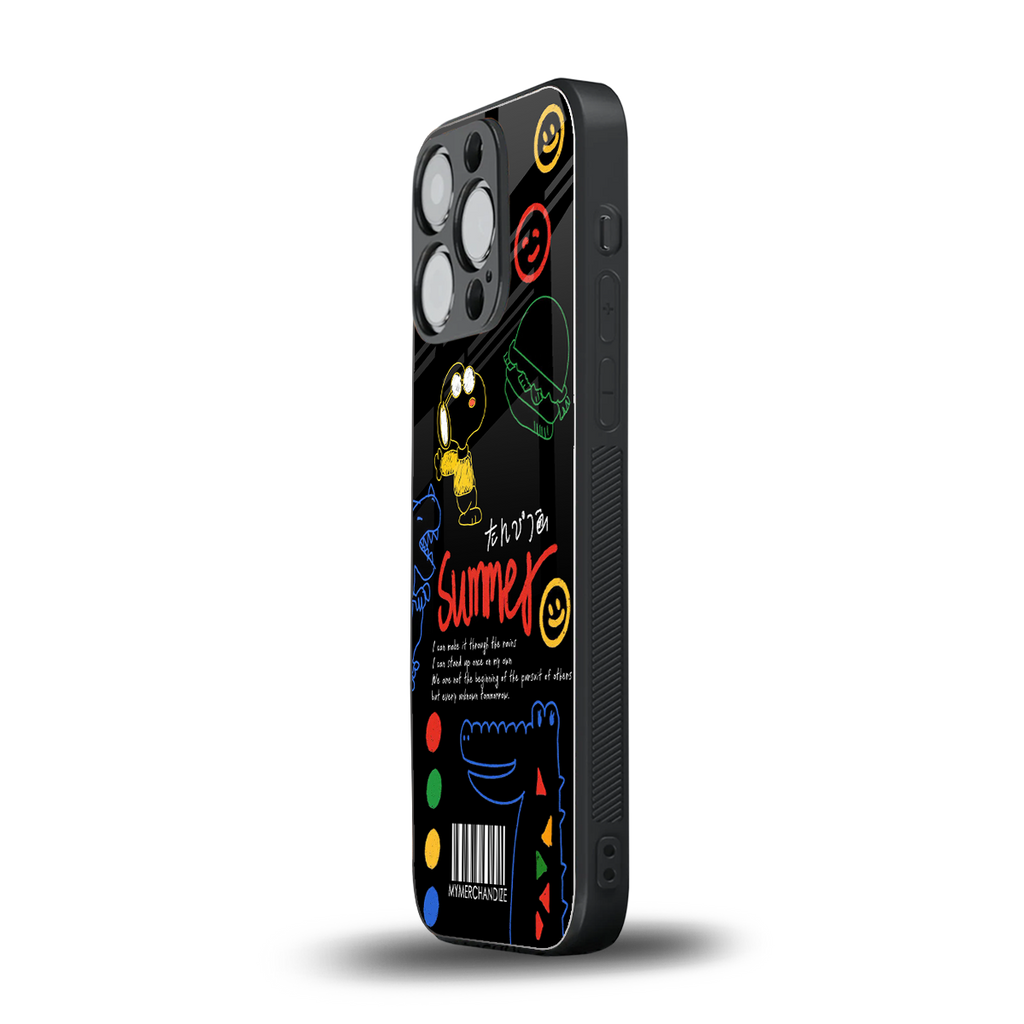 summer motivation back phone cover | glass case for iphone 13 pro