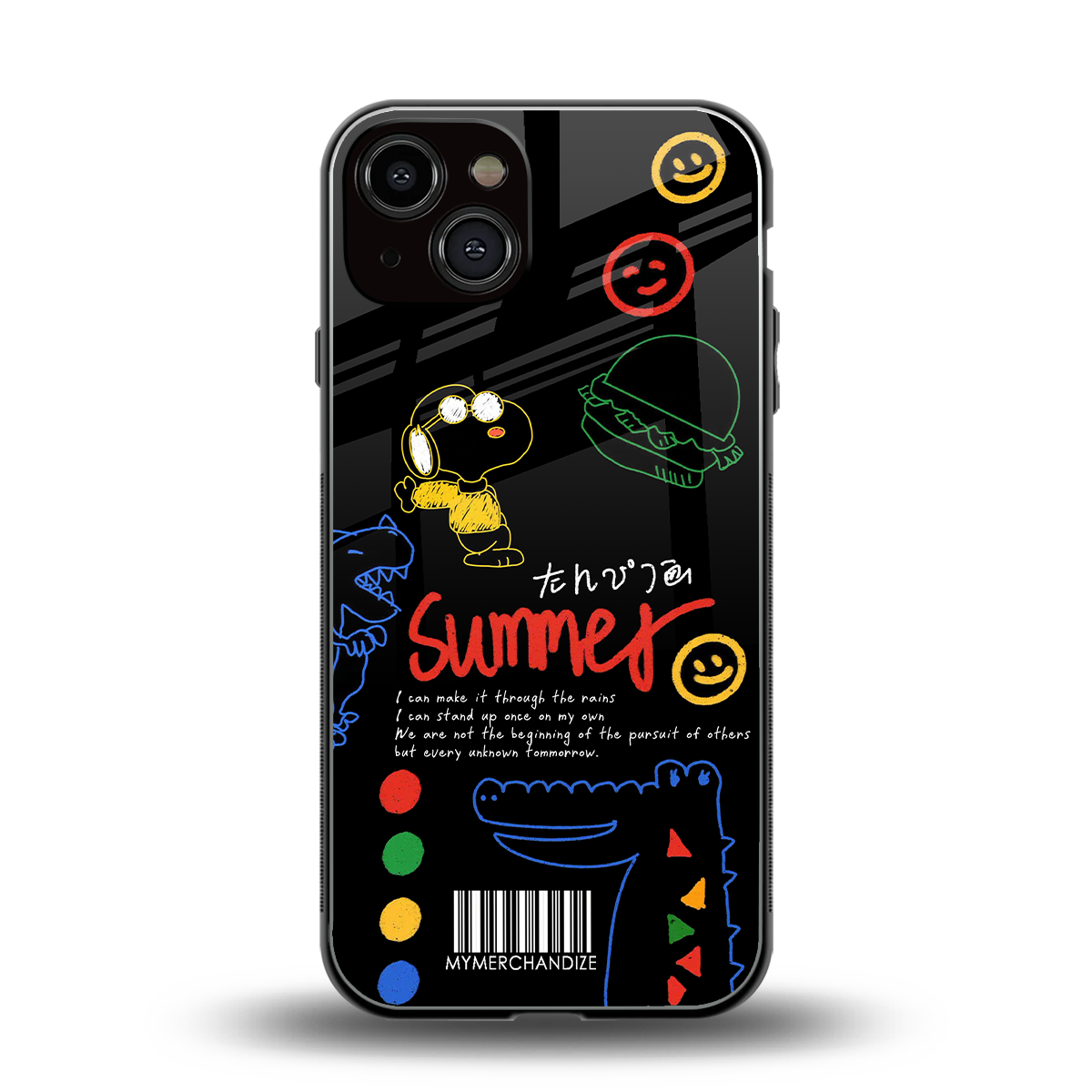 summer motivation back phone cover | glass case for iphone 13