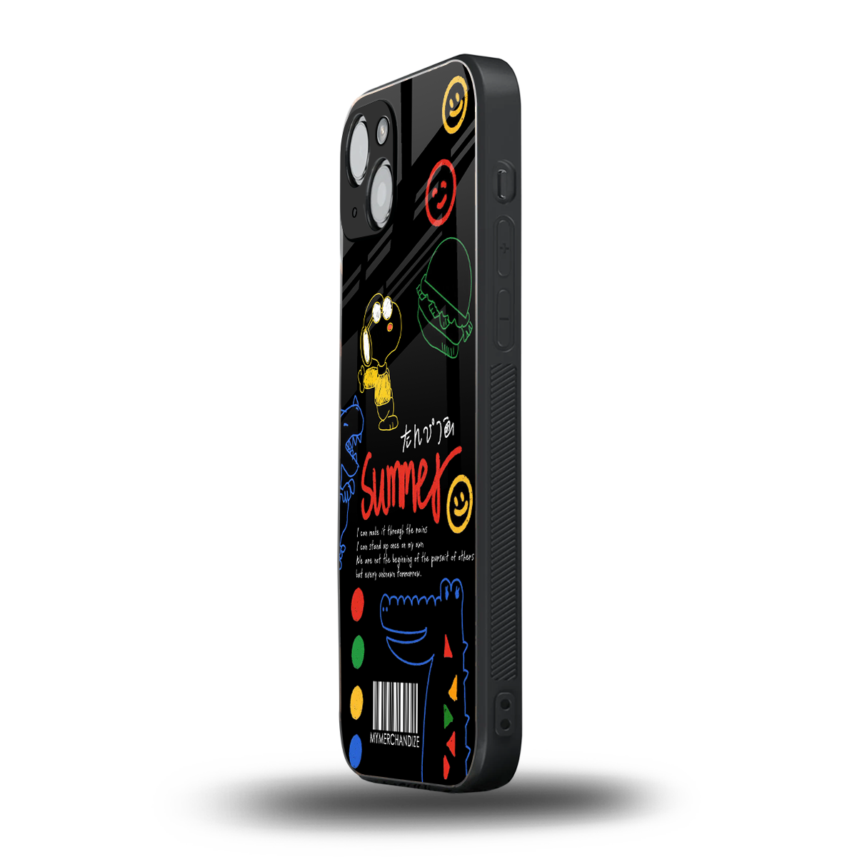 summer motivation back phone cover | glass case for iphone 14 plus