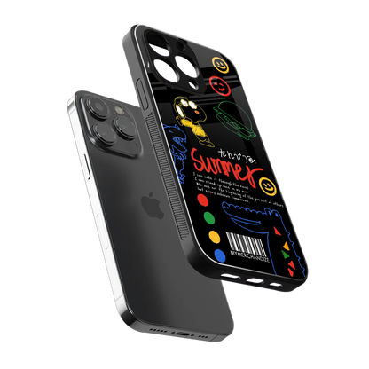 summer motivation back phone cover | glass case for iphone 14 pro max