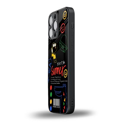 summer motivation back phone cover | glass case for iphone 14 pro max