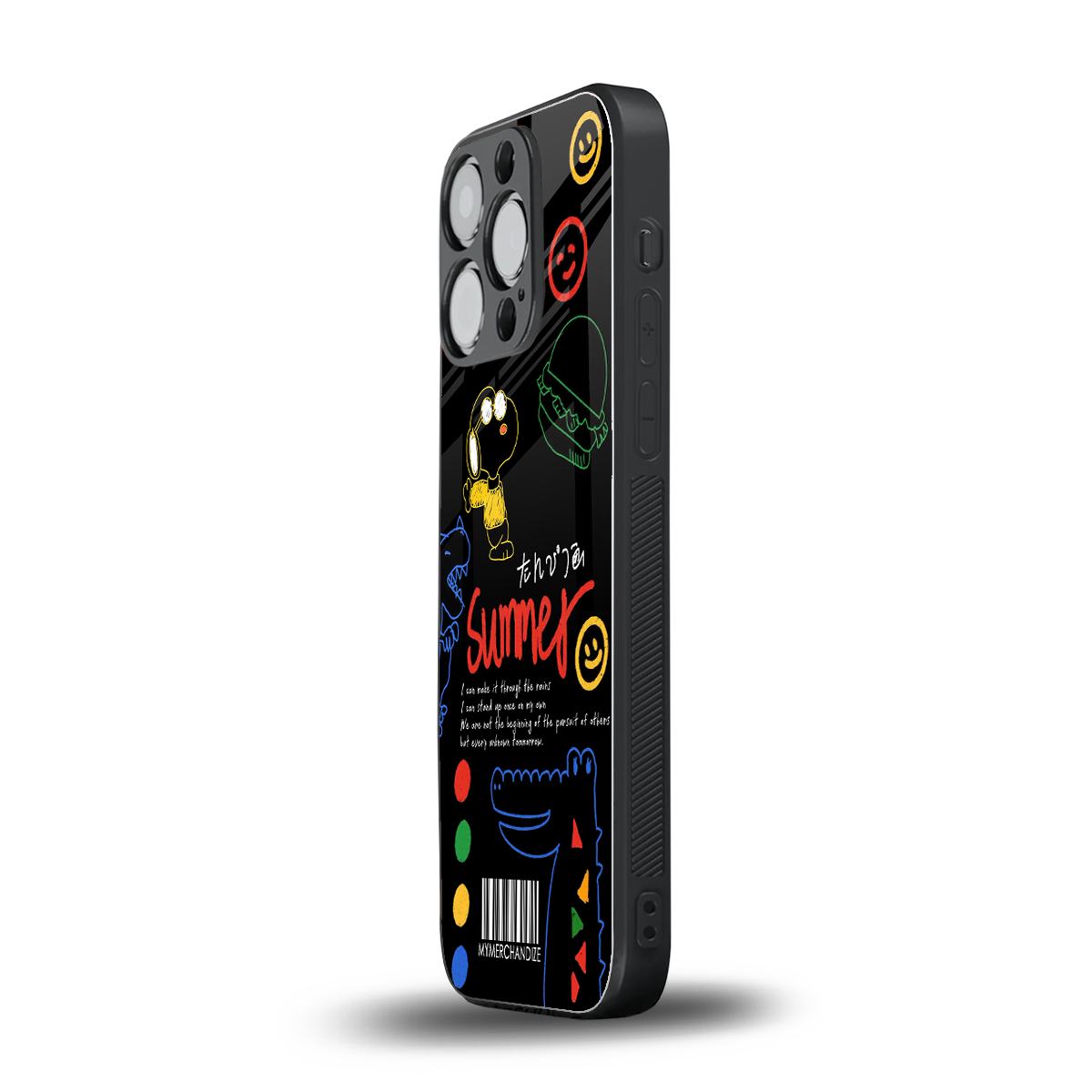 summer motivation back phone cover | glass case for iphone 14 pro