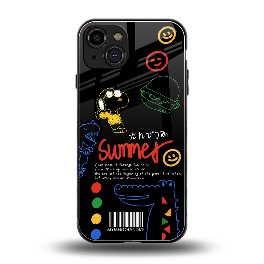 summer motivation back phone cover | glass case for iphone 14