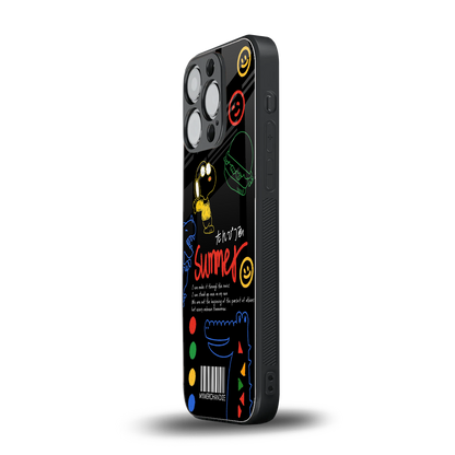 summer motivation back phone cover | glass case for iphone 16 pro