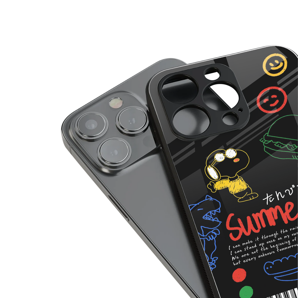 summer motivation back phone cover | glass case for iphone 14 pro max