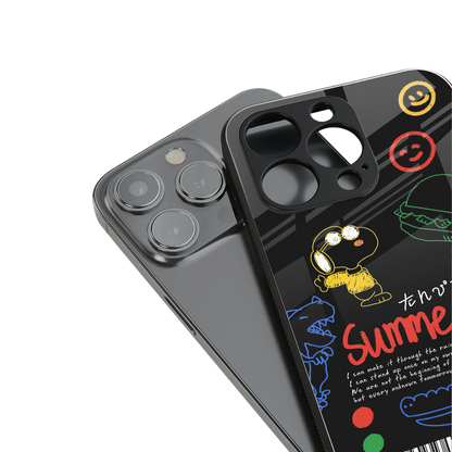 summer motivation back phone cover | glass case for iphone 14 pro max