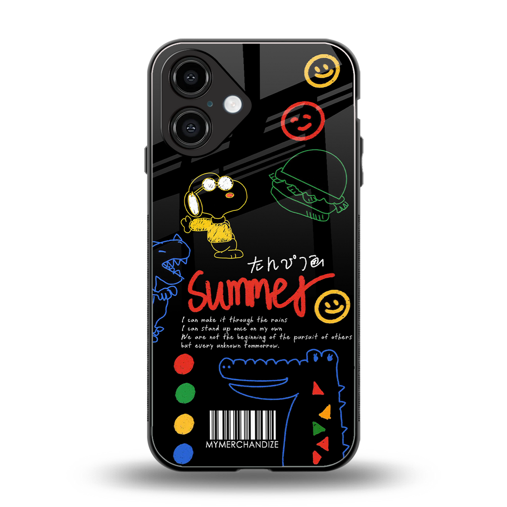 summer motivation back phone cover | glass case for iphone 16