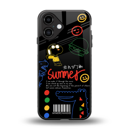 summer motivation back phone cover | glass case for iphone 16