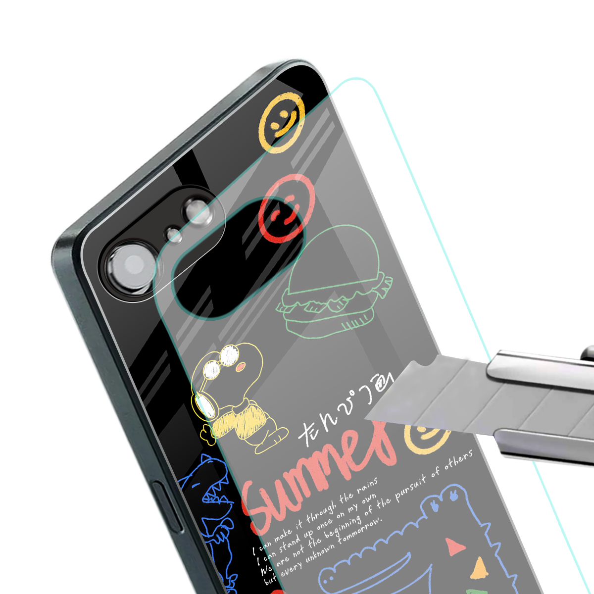 summer motivation back phone cover | glass case for iphone 16e