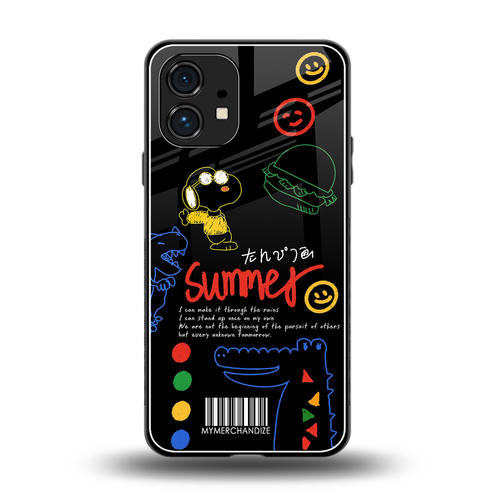 summer motivation back phone cover | glass case for nothing phone 1