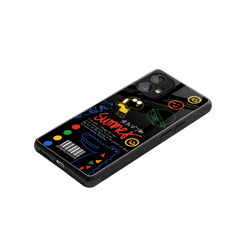 summer motivation back phone cover | glass case for nothing phone 1