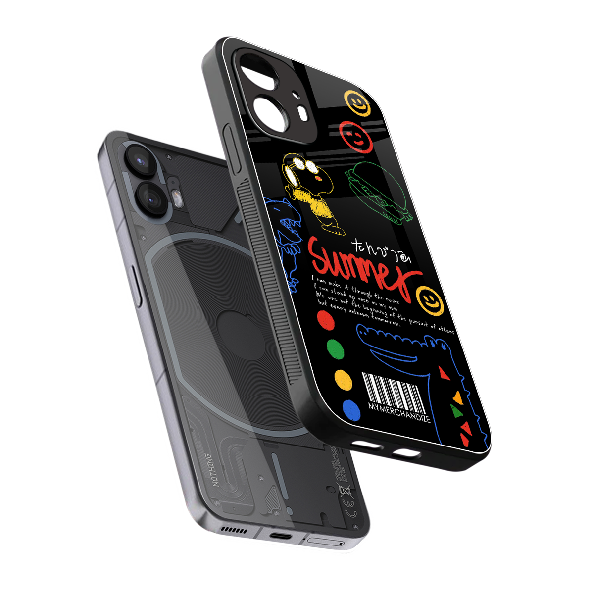 summer motivation back phone cover | glass case for nothing phone 2