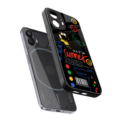 summer motivation back phone cover | glass case for nothing phone 2