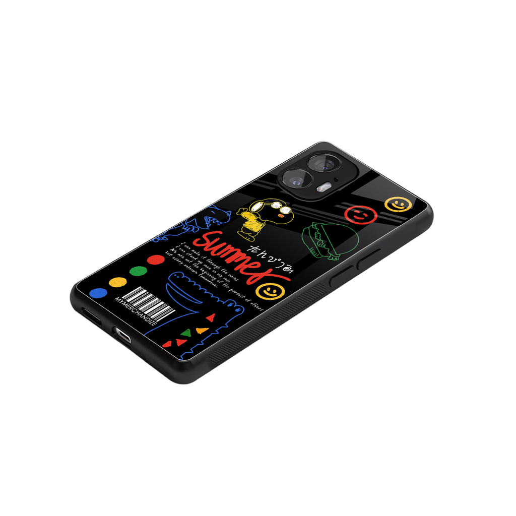 summer motivation back phone cover | glass case for nothing phone 2