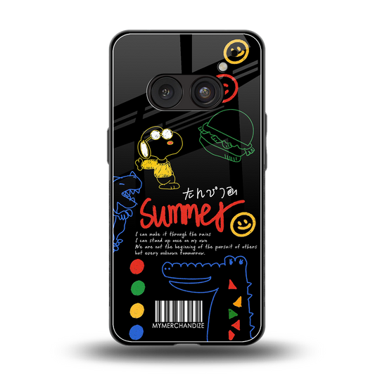 summer motivation back phone cover | glass case for nothing phone 2a