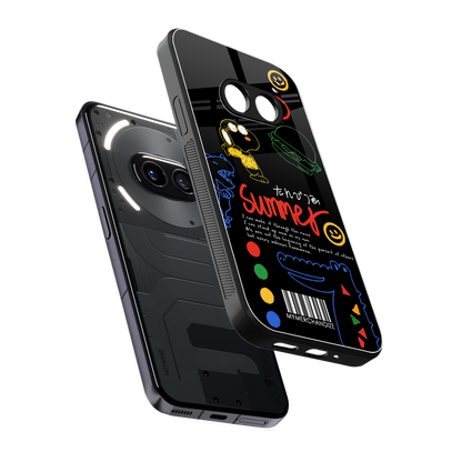 summer motivation back phone cover | glass case for nothing phone 2a