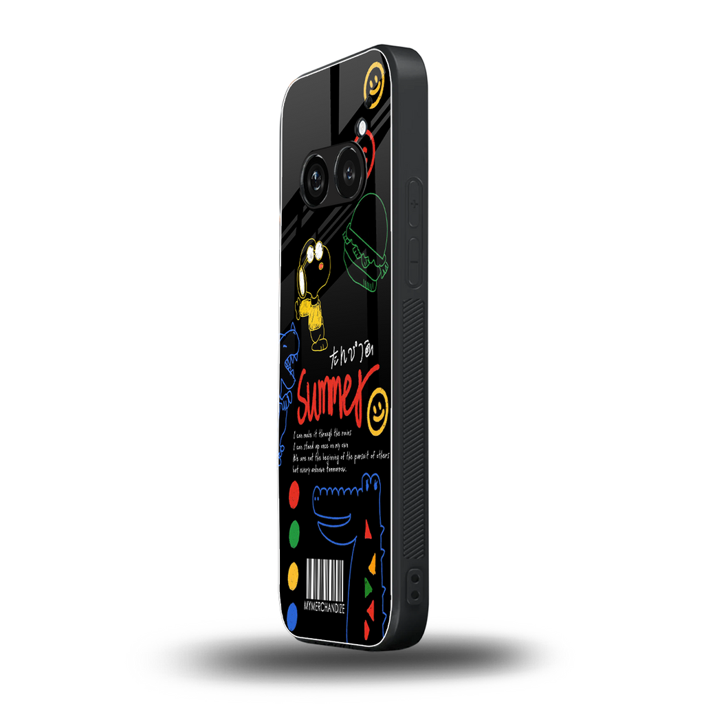 summer motivation back phone cover | glass case for nothing phone 2a