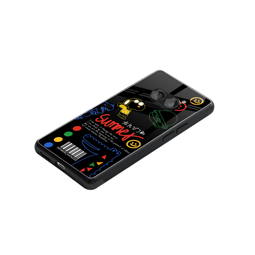summer motivation back phone cover | glass case for nothing phone 2a