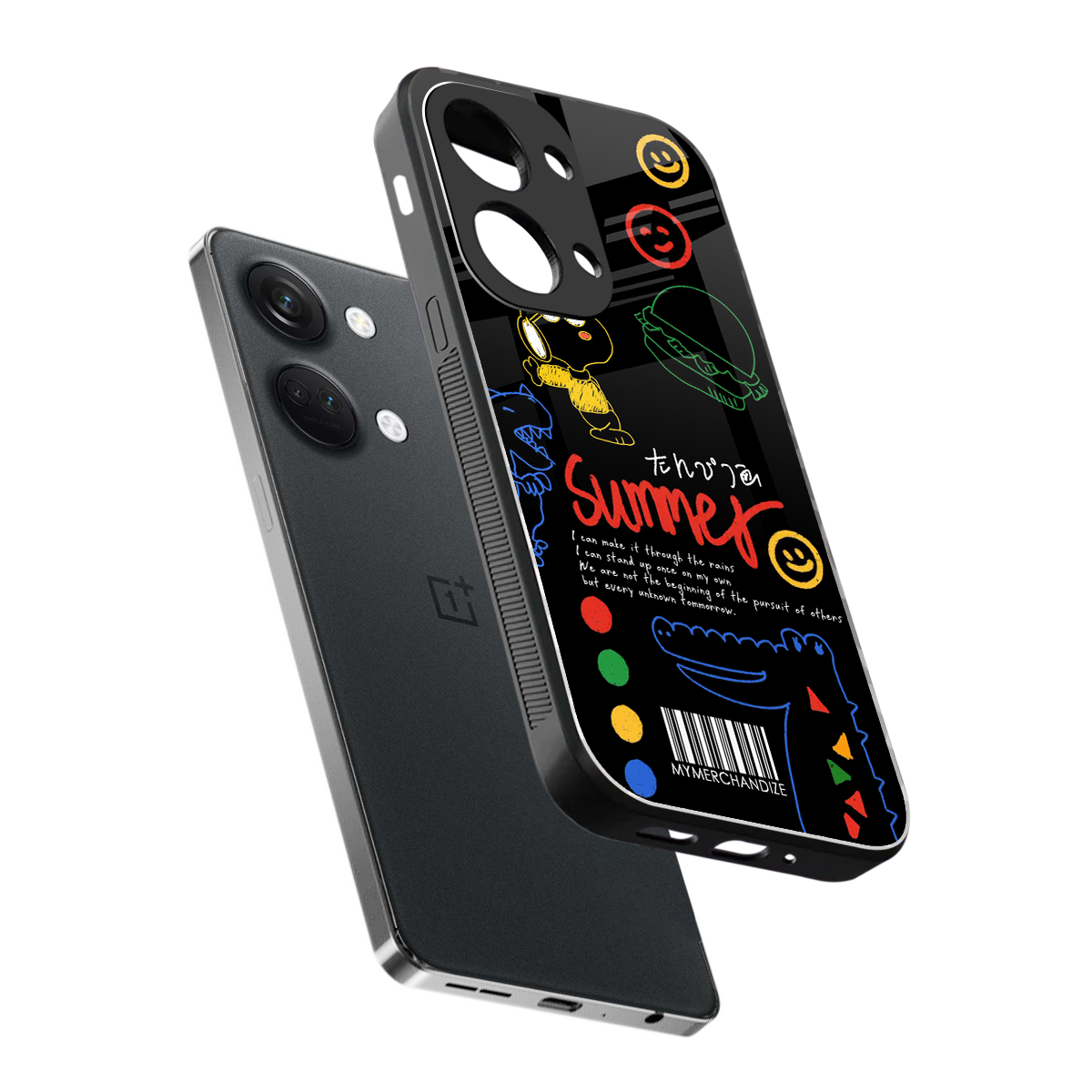 summer motivation back phone cover | glass case for oneplus nord 3