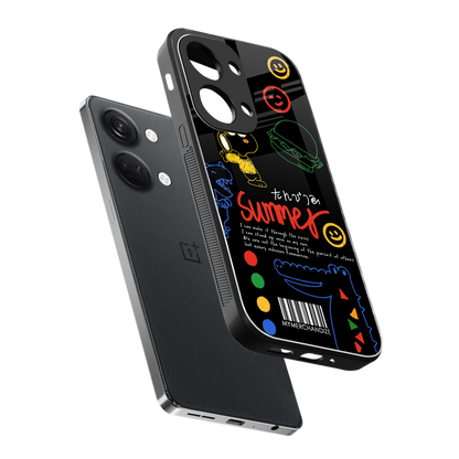 summer motivation back phone cover | glass case for oneplus nord 3