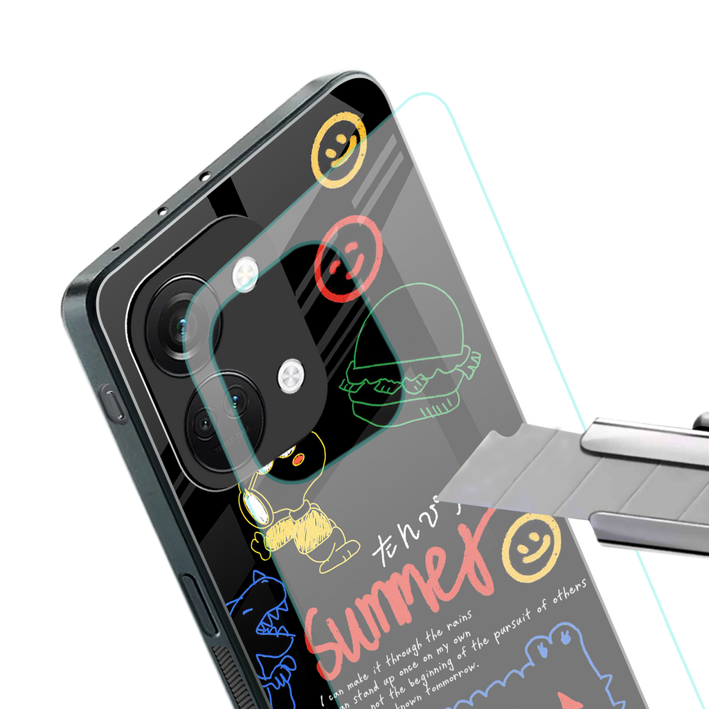 summer motivation back phone cover | glass case for oneplus nord 3