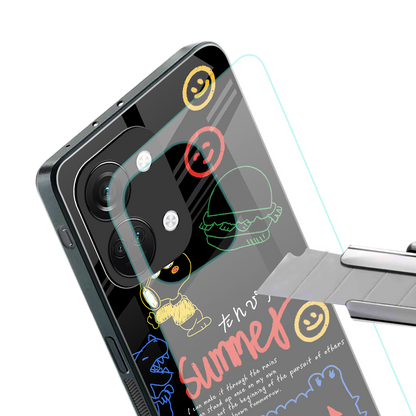 summer motivation back phone cover | glass case for oneplus nord 3