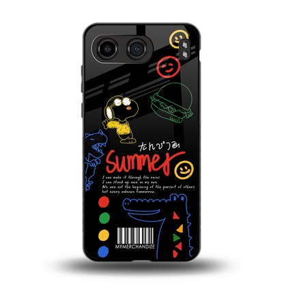 summer motivation back phone cover | glass case for oneplus nord 4