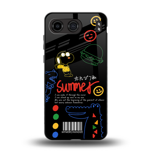 summer motivation back phone cover | glass case for oneplus nord 4