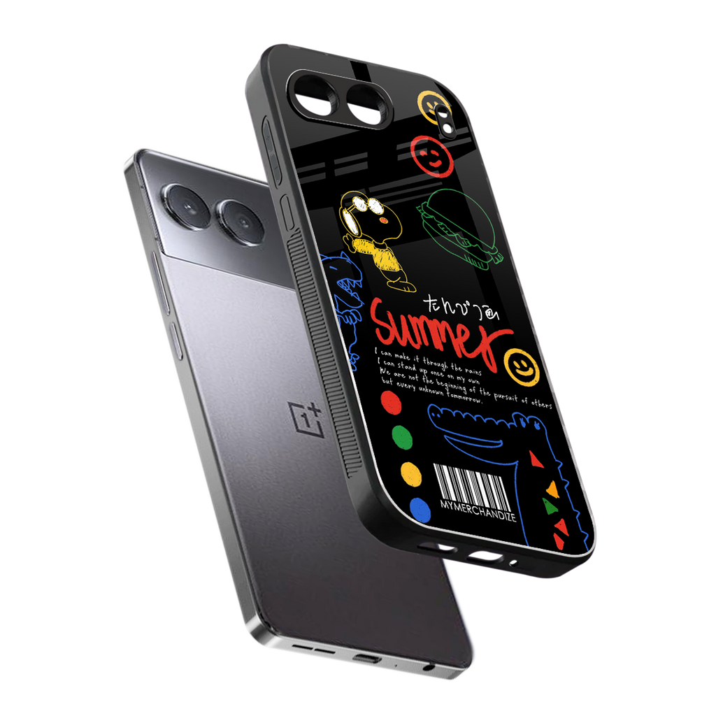 summer motivation back phone cover | glass case for oneplus nord 4