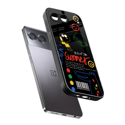 summer motivation back phone cover | glass case for oneplus nord 4