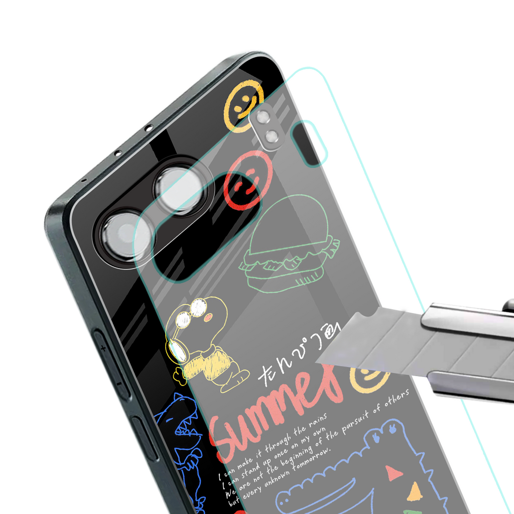 summer motivation back phone cover | glass case for oneplus nord 4