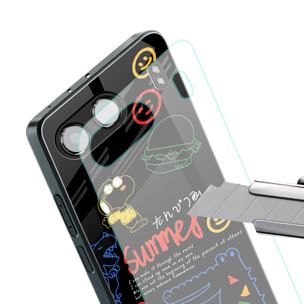 summer motivation back phone cover | glass case for oneplus nord 4