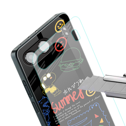 summer motivation back phone cover | glass case for oneplus nord 4