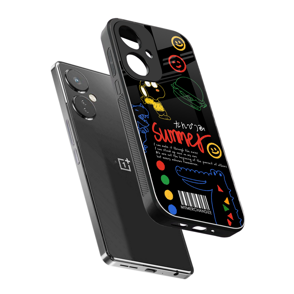 summer motivation back phone cover | glass case for oneplus nord ce 3