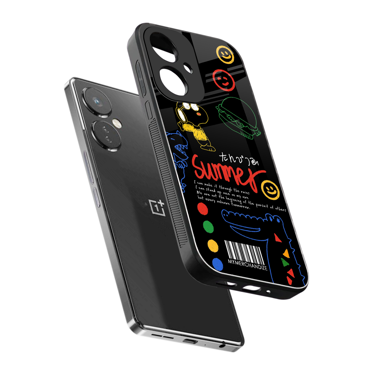 summer motivation back phone cover | glass case for oneplus nord ce 3