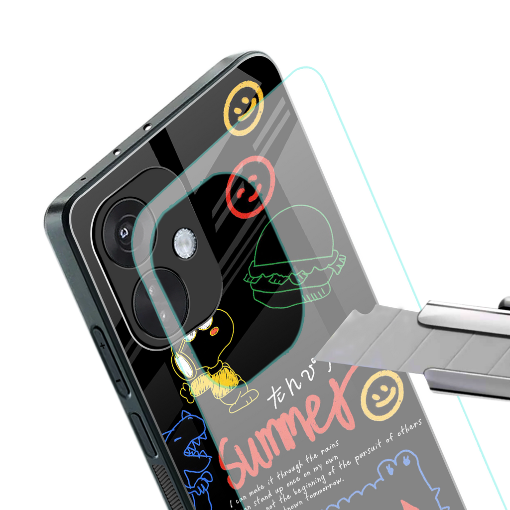 summer motivation back phone cover | glass case for oneplus nord ce 3