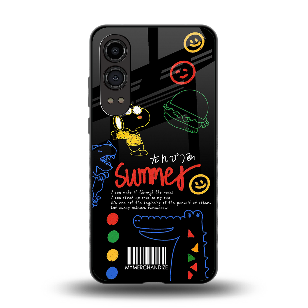 summer motivation back phone cover | glass case for oneplus nord ce 4 lite