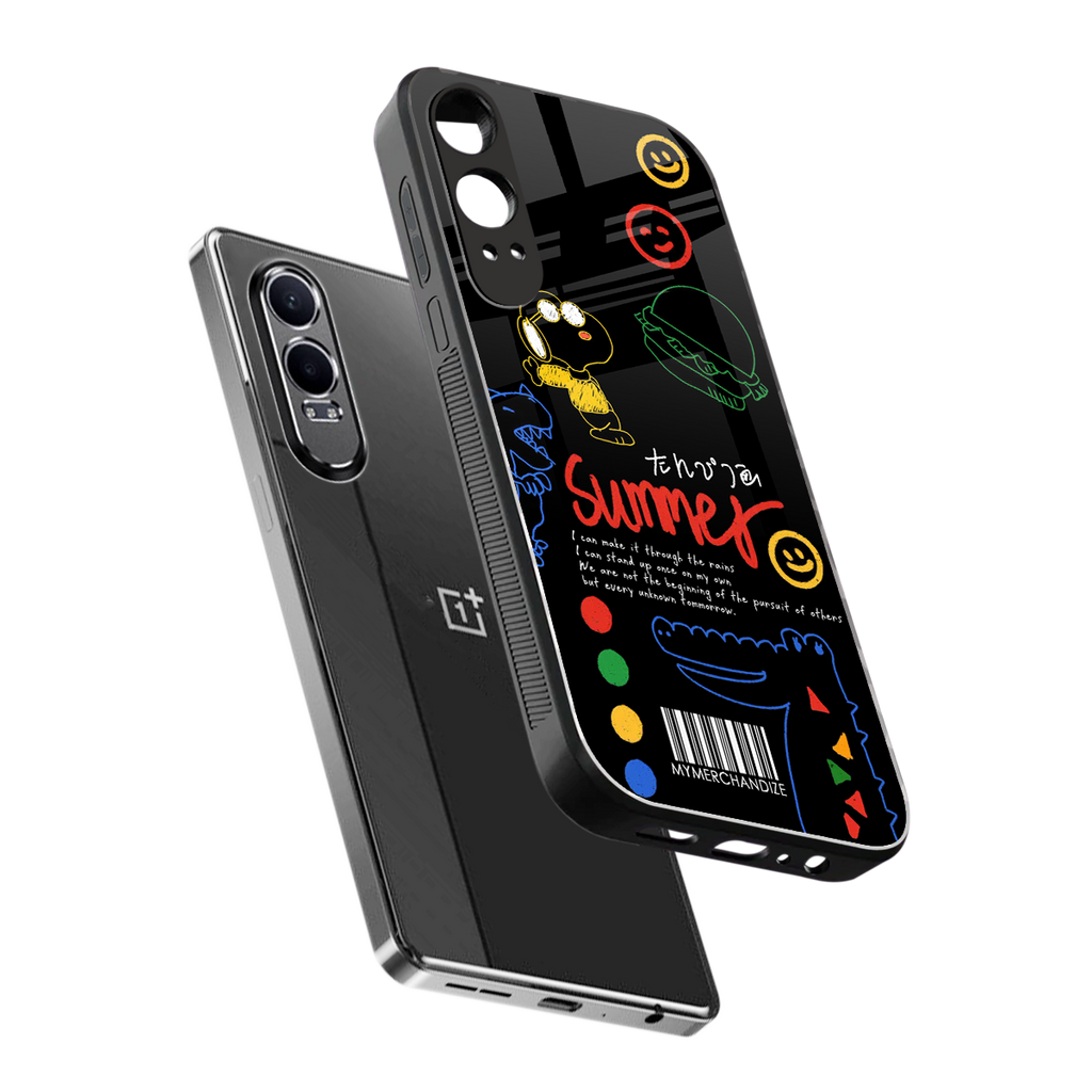 summer motivation back phone cover | glass case for oneplus nord ce 4 lite