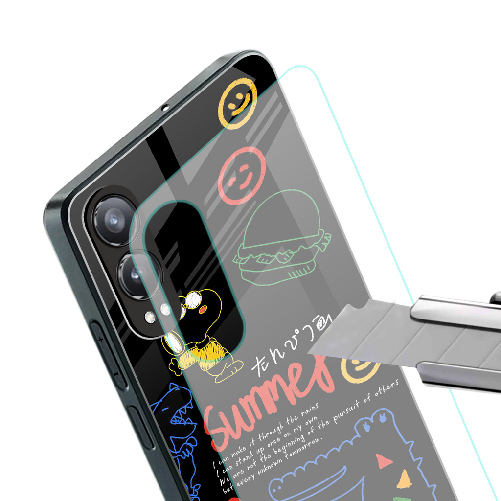 summer motivation back phone cover | glass case for oneplus nord ce 4 lite