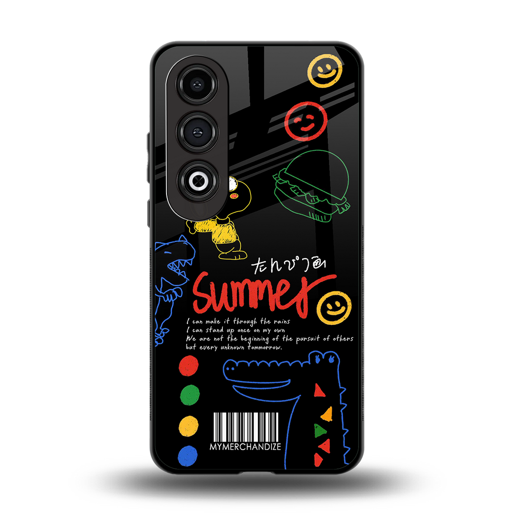 summer motivation back phone cover | glass case for oneplus nord ce 4