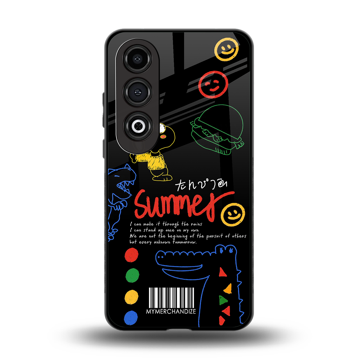 summer motivation back phone cover | glass case for oneplus nord ce 4