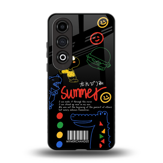 summer motivation back phone cover | glass case for oneplus nord ce 4