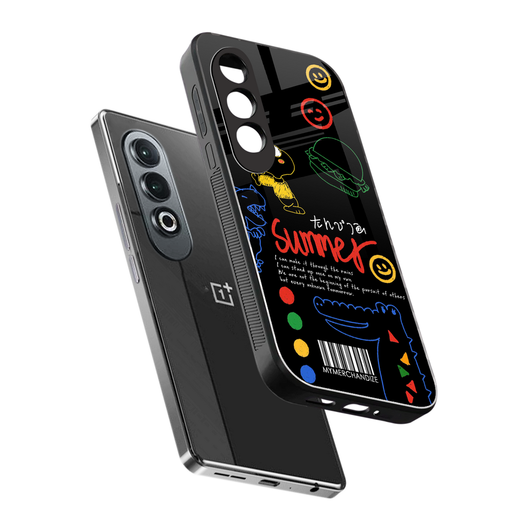 summer motivation back phone cover | glass case for oneplus nord ce 4