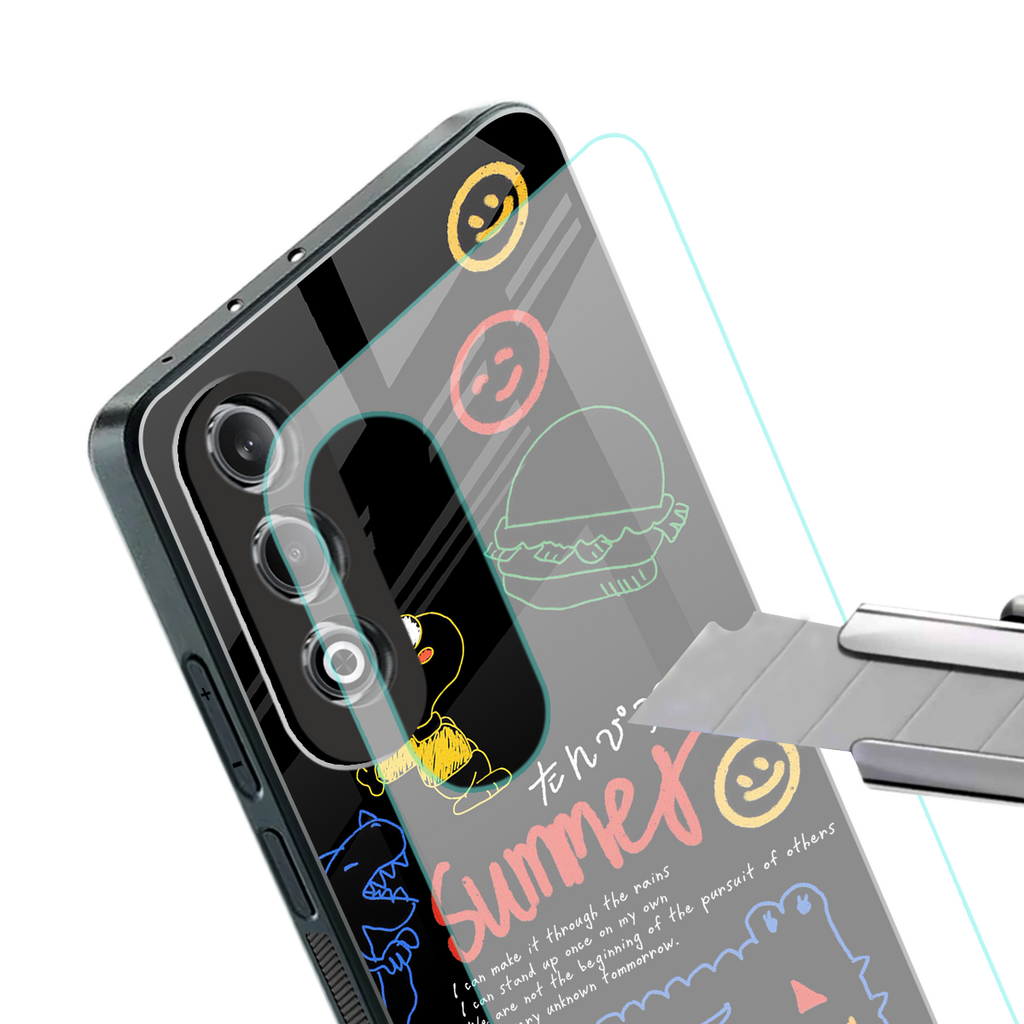 summer motivation back phone cover | glass case for oneplus nord ce 4