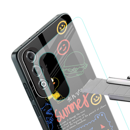 summer motivation back phone cover | glass case for oneplus nord ce 4